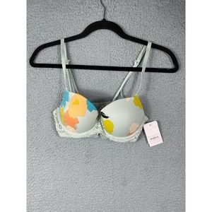 Auden Size 32B Floral Padded Bra With Underwire NWT